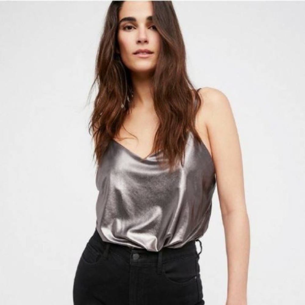 Free People Metallic Cowl Spaghetti Strap …